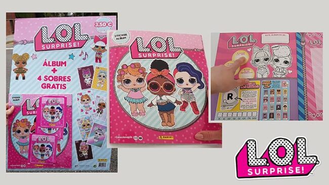 Portada álbum de cromos LOL Surprise